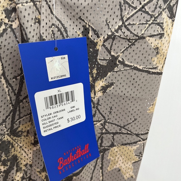 NBA Camo Leaf Print Basketball Jersey Tank Men’s XL - Picture 9 of 11